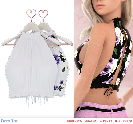 .Safira. Drew Top White