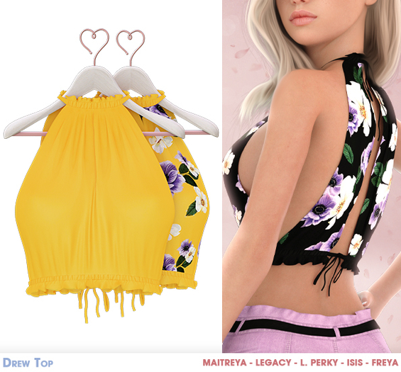.Safira. Drew Top Yellow