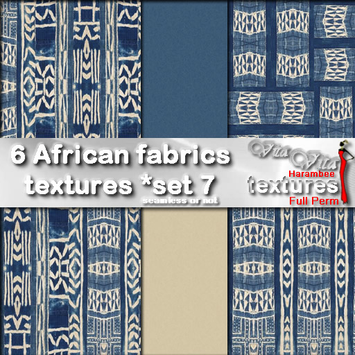 6 African style fabrics FP set7