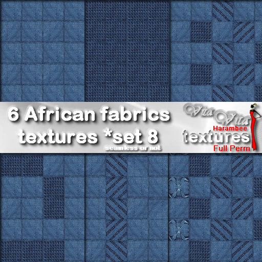 6 African style fabrics FP set8