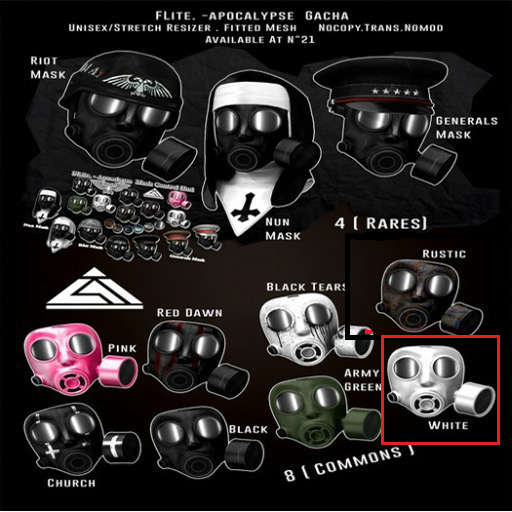 FLite.-Apocalypse Mask ( Common ) White