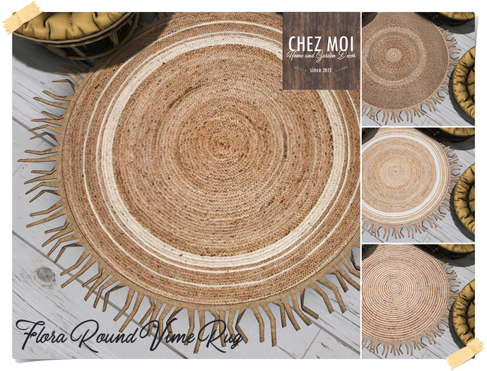 CHEZ MOI ♥ Flora Round Vime Rug