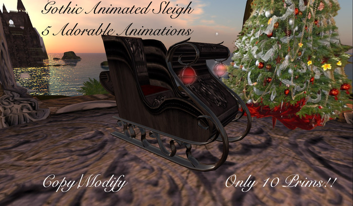 Gothic Animated Sleigh Package for Christmas