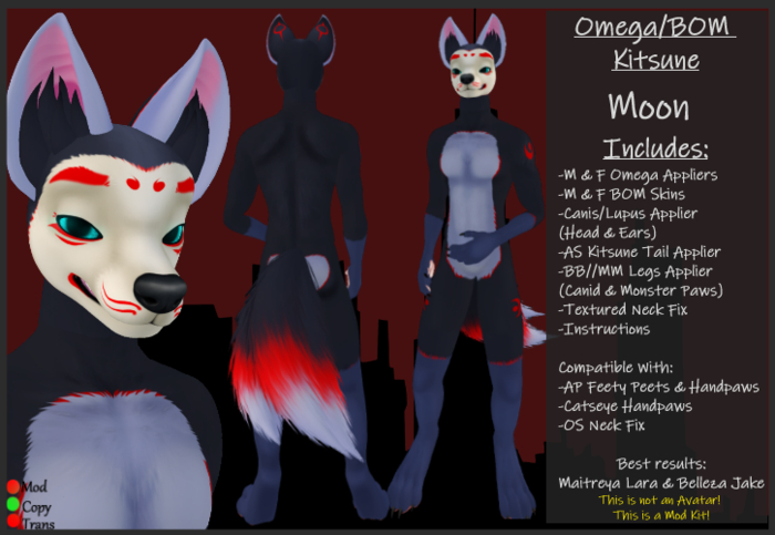 ~FF~ Omega/BOM Kitsune Kit - Moon