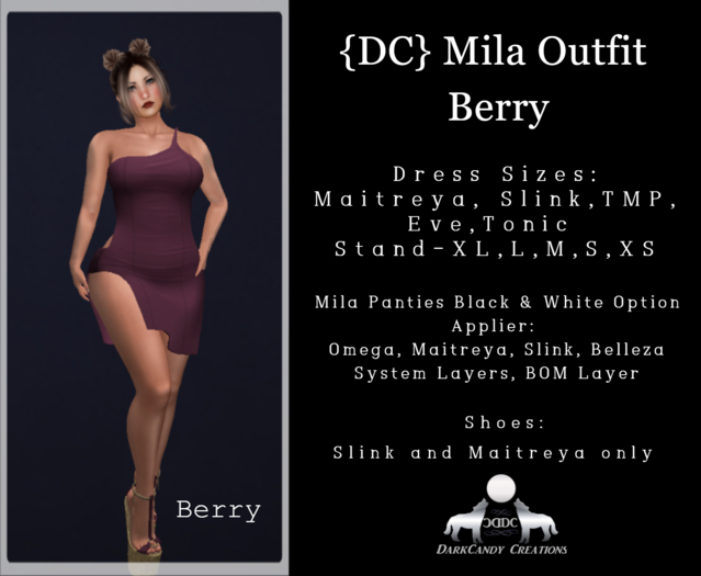 {DC}Mila Outfit Berry vF (Please Wear/Add)