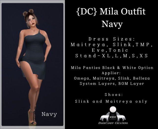 {DC}Mila Outfit Navy vF(Please Wear/Add)