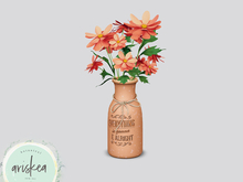 Ariskea[Braxton] Daisy Vase [Orange]