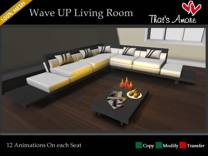 ~ Wave UP Couch ~ Complete Living Room Set  - That's Amore