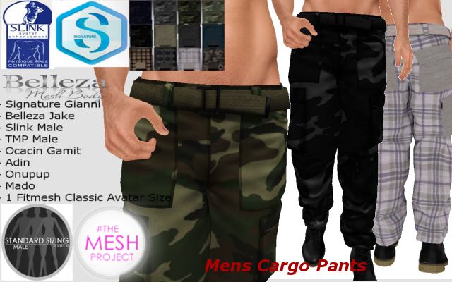 .::ECD::.Mens Cargo Pants 