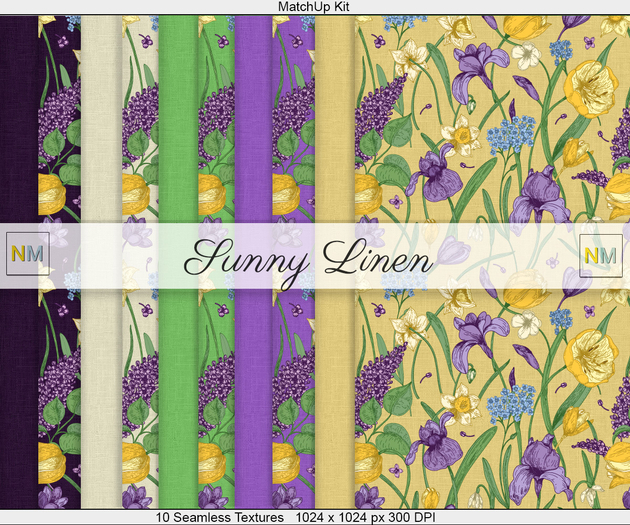 Sunny Linen Matchup Kit 10 Seamless Textures NM