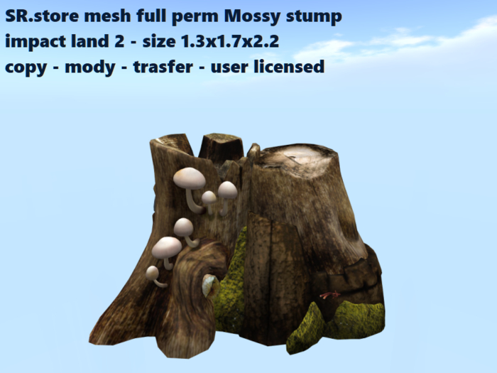 SR.store mesh full perm Mossy stump