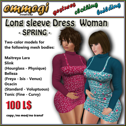 Fashon F - Long sleeve Dress - SPRING [emmegi]
