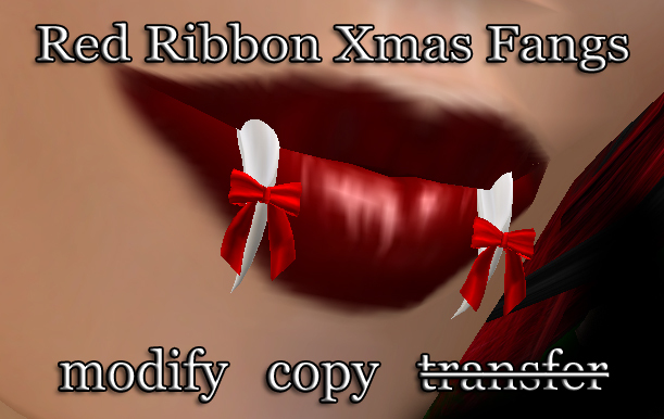 .:harmless INK:. Red Ribbon Xmas Fangs [Boxed]