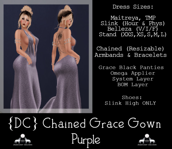{DC}Chained Grace Gown Purple