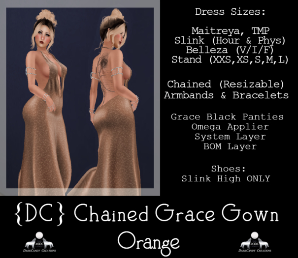 {DC}Chained Grace Gown Orange