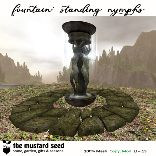 tms fountain: standing nymphs & path *BOX*