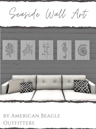 ABO - seaside wall art - white pack
