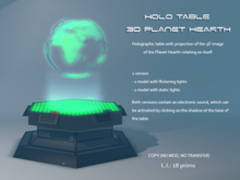 Holo Table 3D Planet Hearth