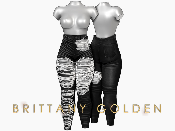 Brittany - Ophelia Jeans Destroy - Black