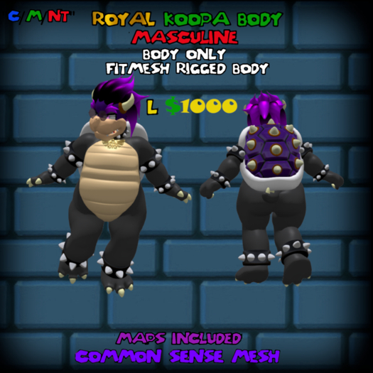Royal Koopa Body (Masculine)