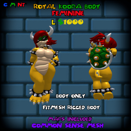 Royal Koopa Body (Feminine)