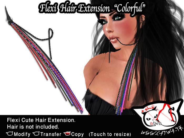 ^;^CaTwA^;^ Flexi Hair Extension "Colorful" Pack