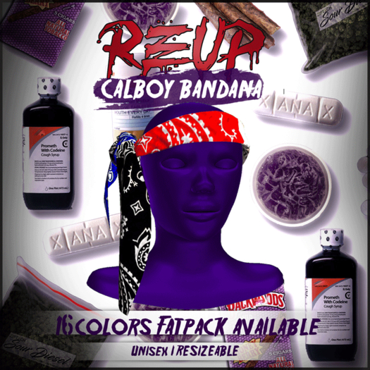 REUP - CalBoy Bandana "Patchwork  Red/White"