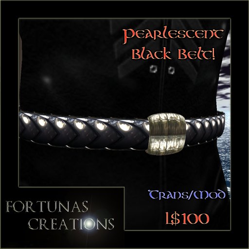 ~FC~ Pearlescent Black Belt Transfer/Mod