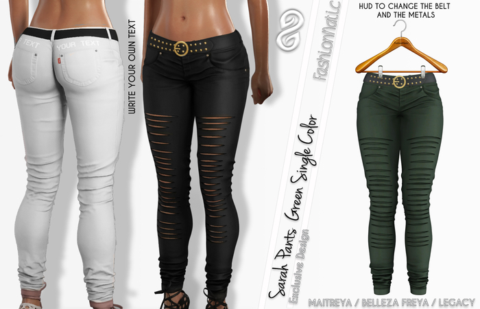 FashionNatic - Sarah Pants Green - Maitreya, Belleza Freya, Legacy