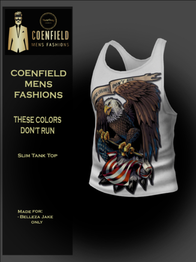 Coenfield [PATRIOTIC-THESE COLORS DON'T RUN] Slim Tank Top