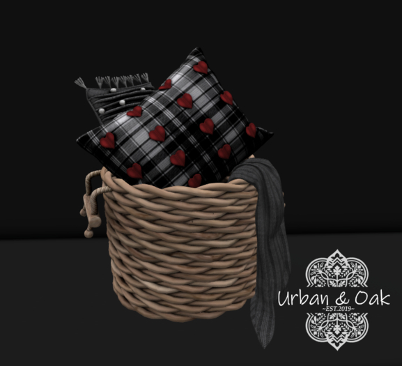 {U&O} Pillow Basket Rustic