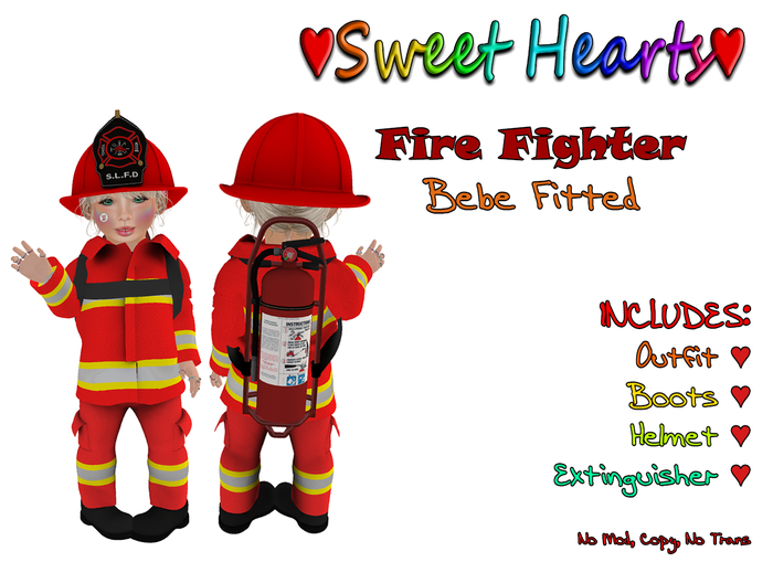 {SH} Fire Fighter Red (Bebe Fitted)