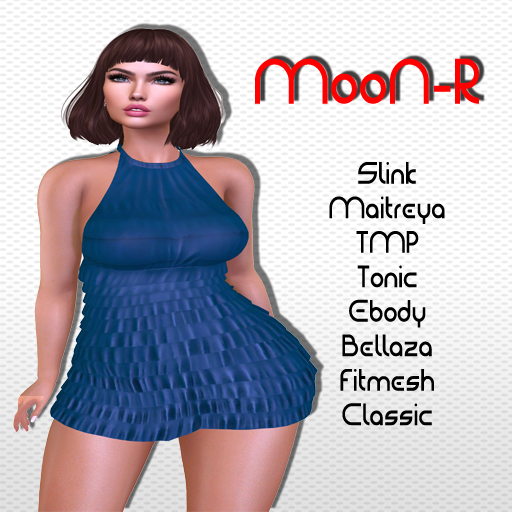 MooN-R Cleom Mini Dress Blue