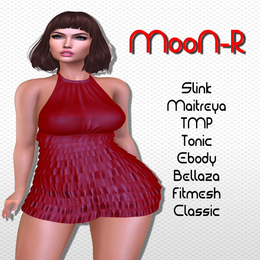 MooN-R Cleom Mini Dress Bordo