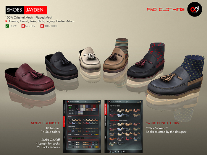 A&D Clothing - Shoes -Jayden- FatPack