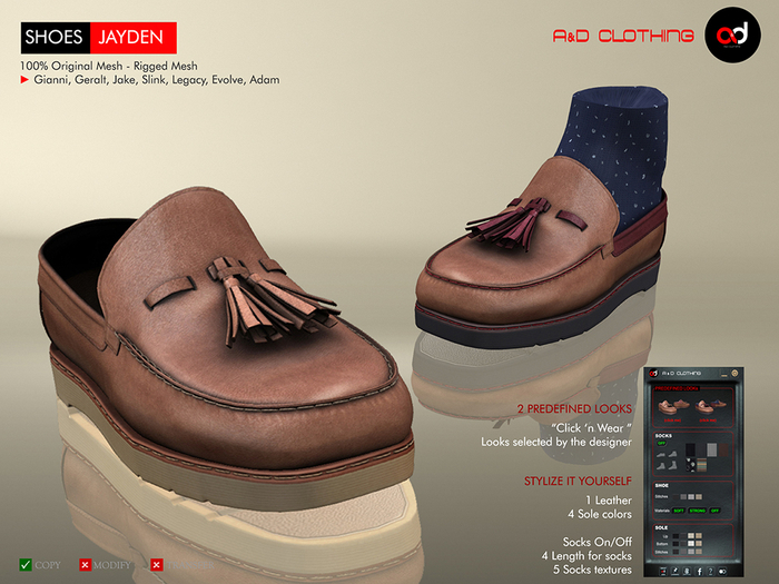 A&D Clothing - Shoes -Jayden- Brown