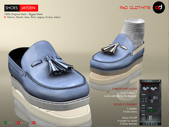 A&D Clothing - Shoes -Jayden- Blue