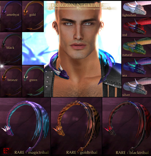 -Labyrinth- 'Dragon' Necklace @ GGOct - Amethyst