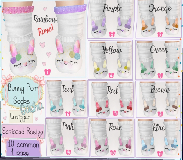 ! {sps} Bunny Socks_ Blue