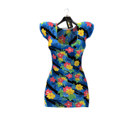 *** Harmonia Blue Emotion Sleeves Dress  Maitreya Petite Legacy Perky