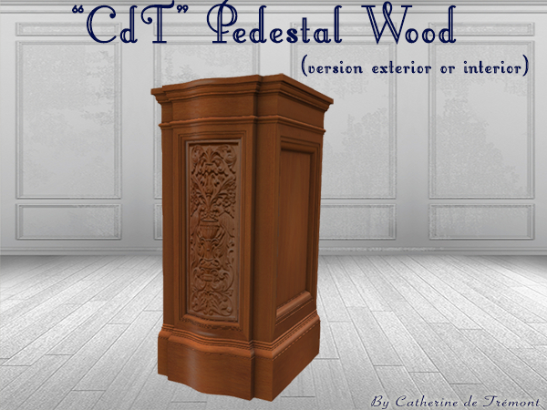 "CdT"  Pedestal Wood 1