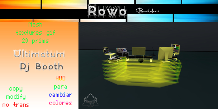 RowO Ultimatum glass  table dj