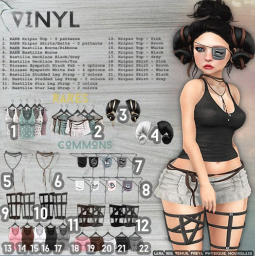 Vinyl - Picasso Eyepatch Pak White Pink Purple COMMON