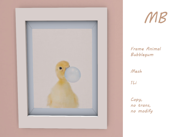 Frame Bubblegum blue Baby duck