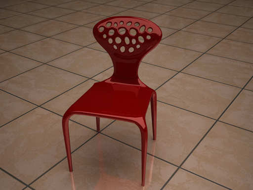 plastic, chair, Red