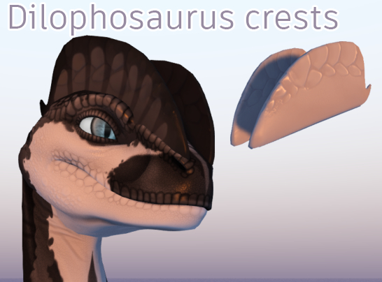 Dilophosaurus crests 
