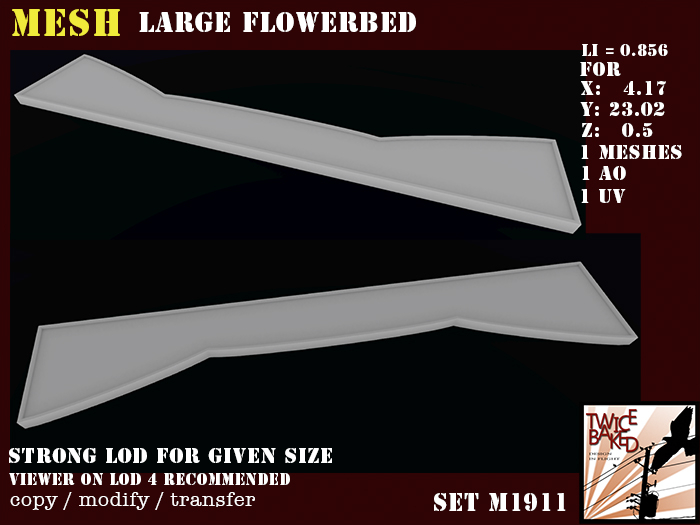 "TB" Large raised flowerbed M1911