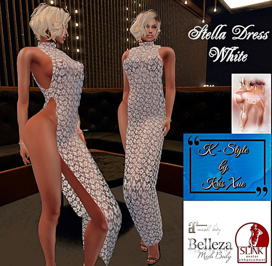 STELLA DRESS WHITE - LEGACY . MAITREYA - BELLEZA - SLINK