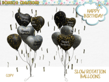 BMC668 - SLOW ROTATION - HAPPY BIRTHDAY BALLOONS.