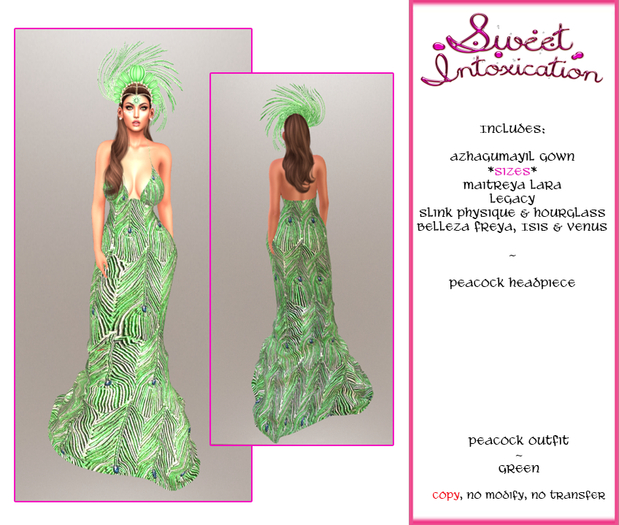 ::Sweet Intoxication:: Peacock Outfit - Green